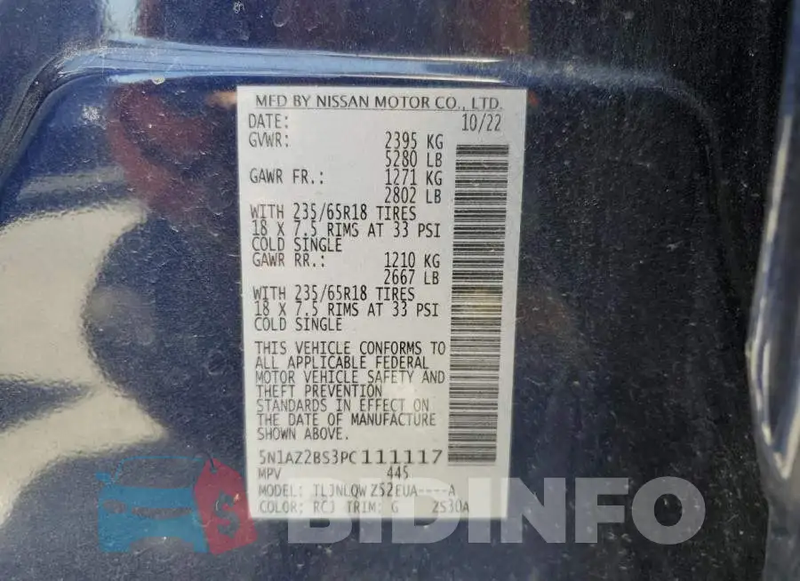 5N1AZ2BS3PC111117 Photo# 13