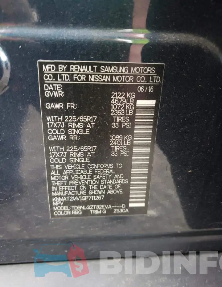 KNMAT2MV1GP711267 Photo# 13