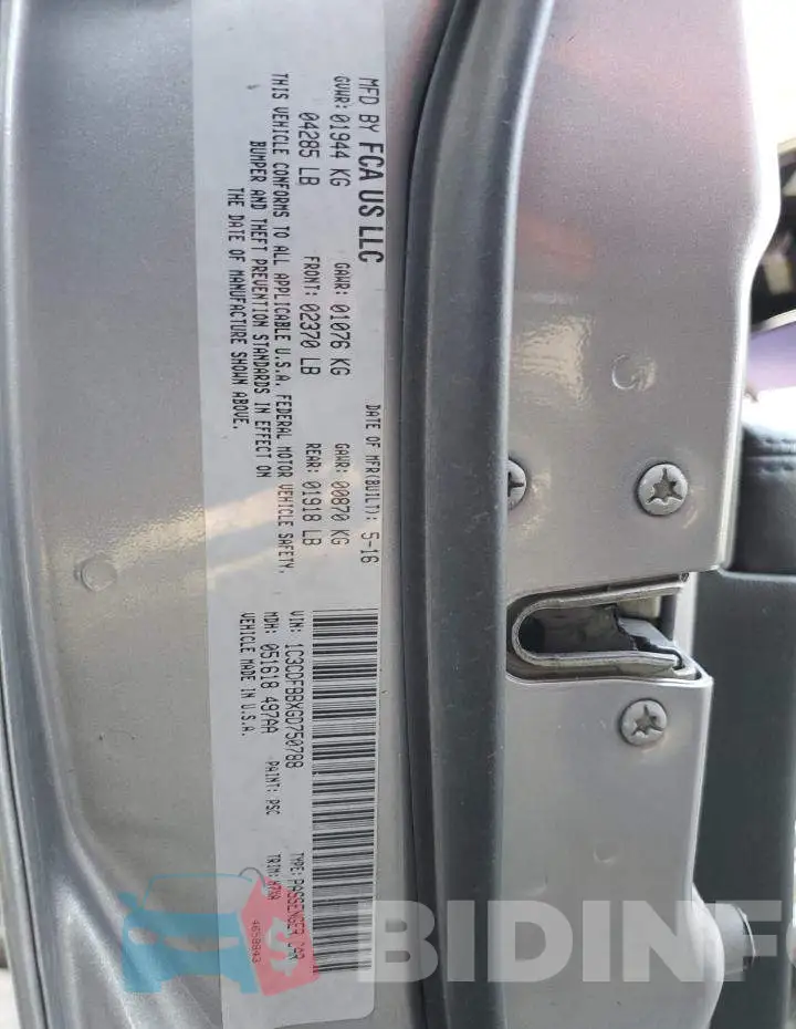 1C3CDFBBXGD750788 Photo# 12