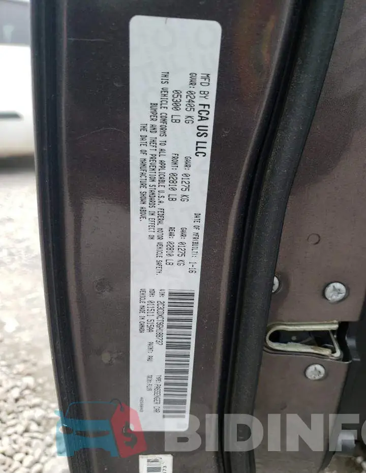 2C3CDXCT9GH188737 Photo# 12