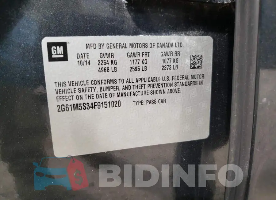 2G61M5S34F9151020 Photo# 12