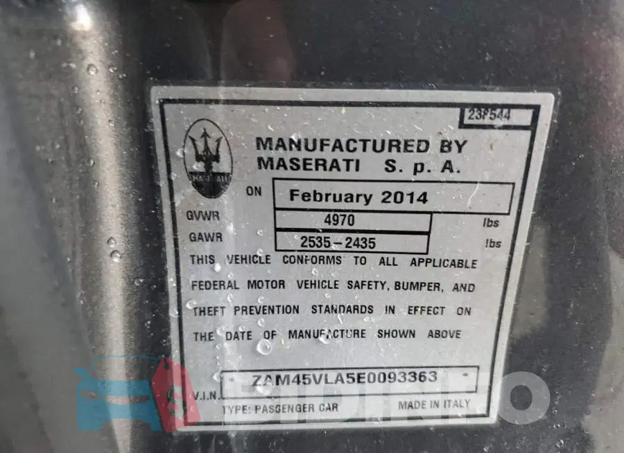ZAM45VLA5E0093363 Photo# 13