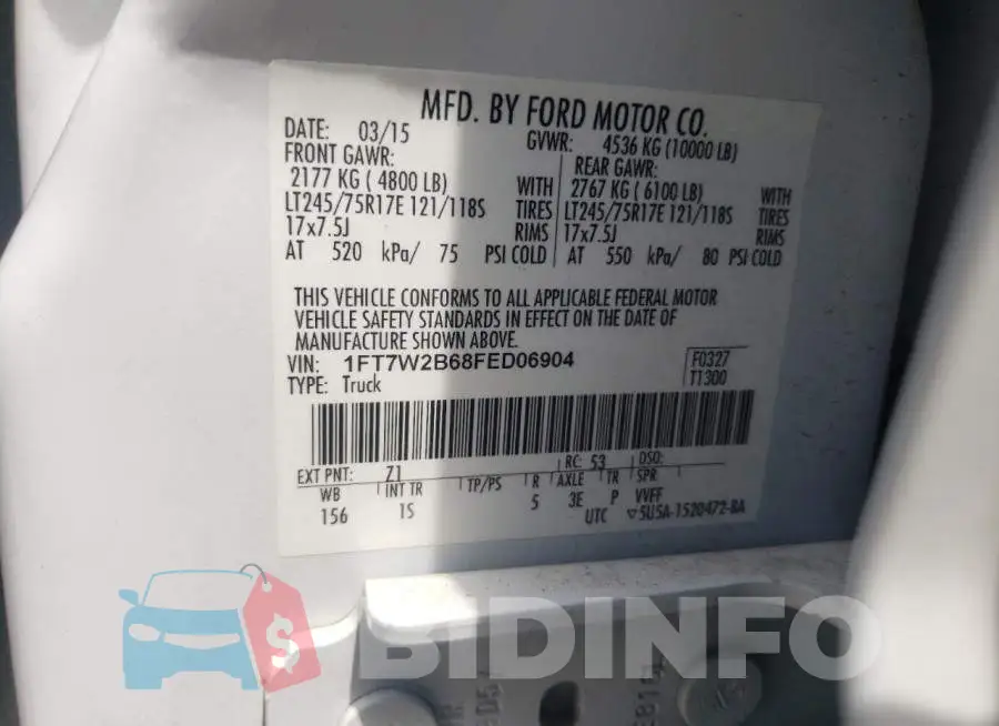 1FT7W2B68FED06904 Photo# 12