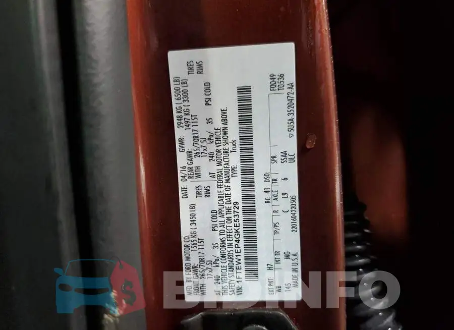 1FTEW1EP4GKE53729 Photo# 12