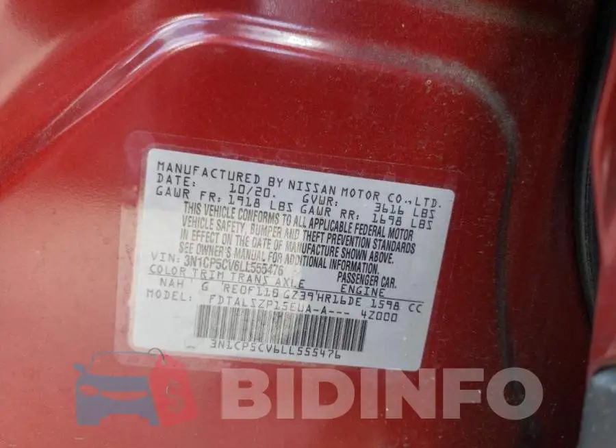 3N1CP5CV6LL555476 Photo# 12