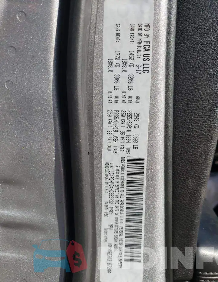 1C4RDHAG4HC953732 Photo# 13
