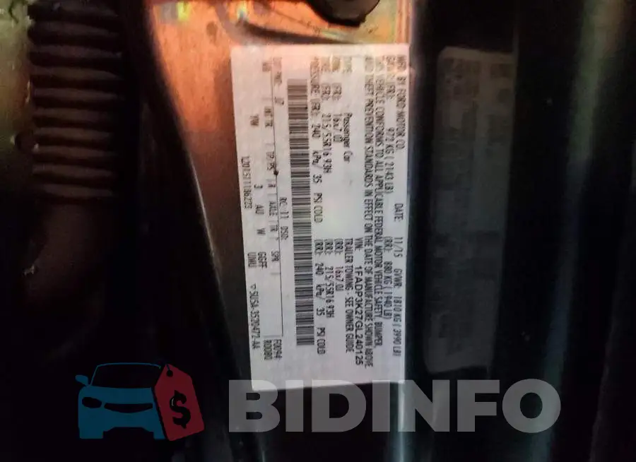 1FADP3K27GL240125 Photo# 12