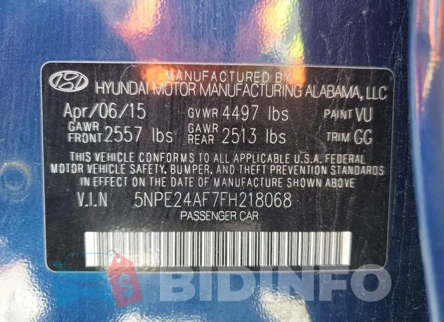 5NPE24AF7FH218068 Photo# 12