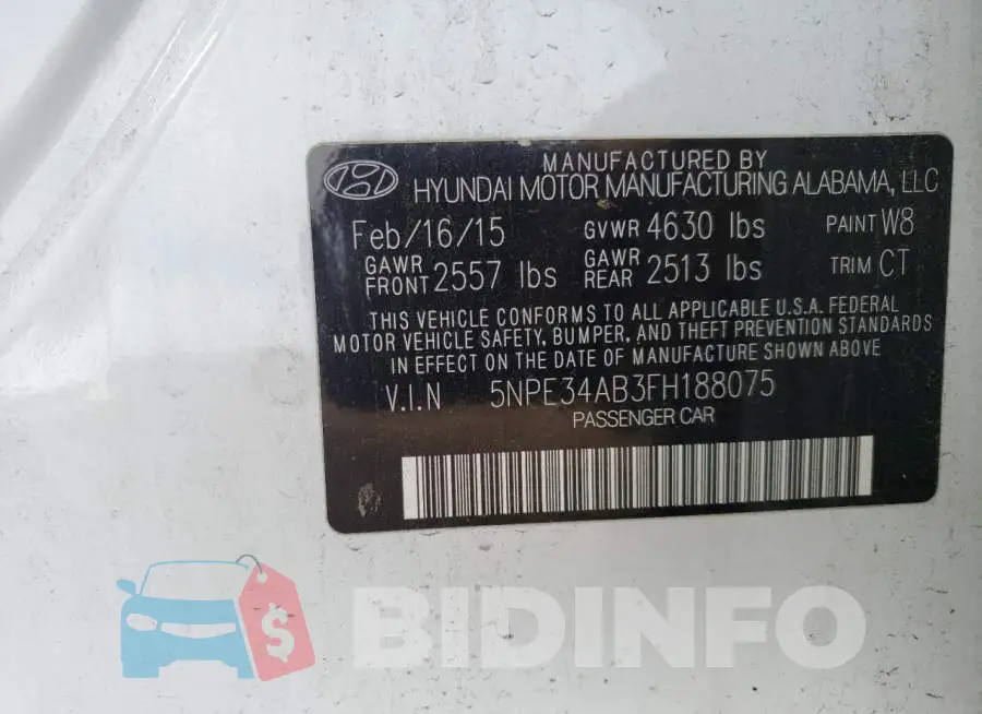 5NPE34AB3FH188075 Photo# 12