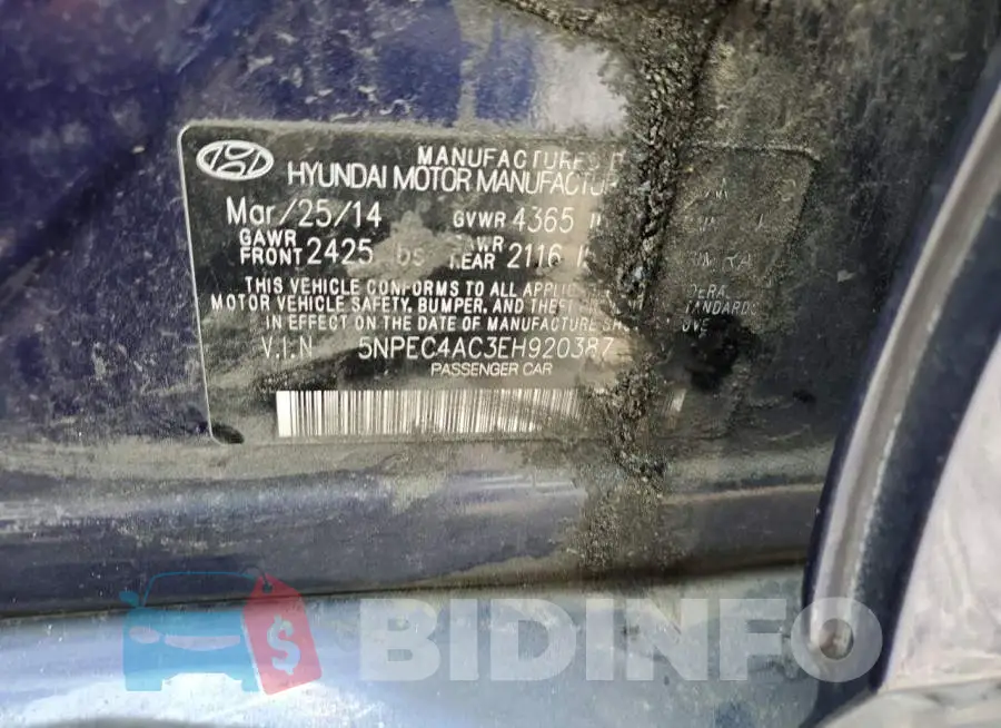 5NPEC4AC3EH920387 Photo# 12