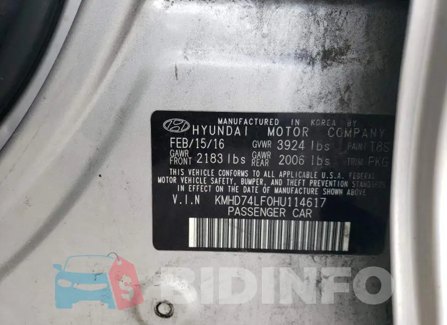 KMHD74LF0HU114617 Photo# 12