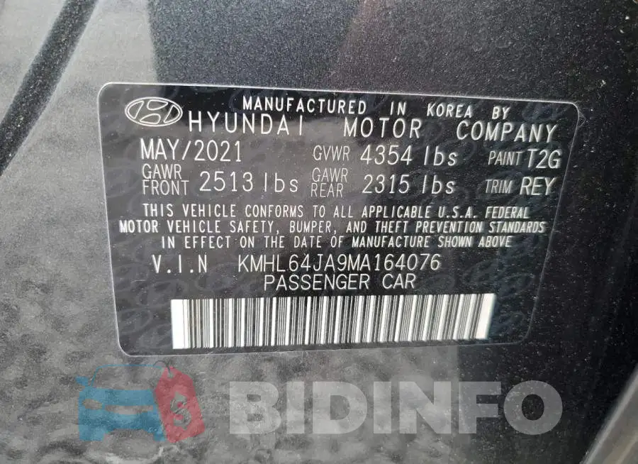 KMHL64JA9MA164076 Photo# 12