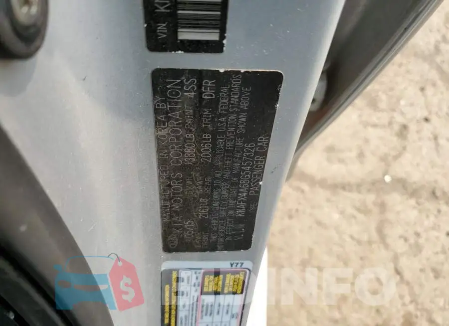 KNAFX4A68G5457326 Photo# 12
