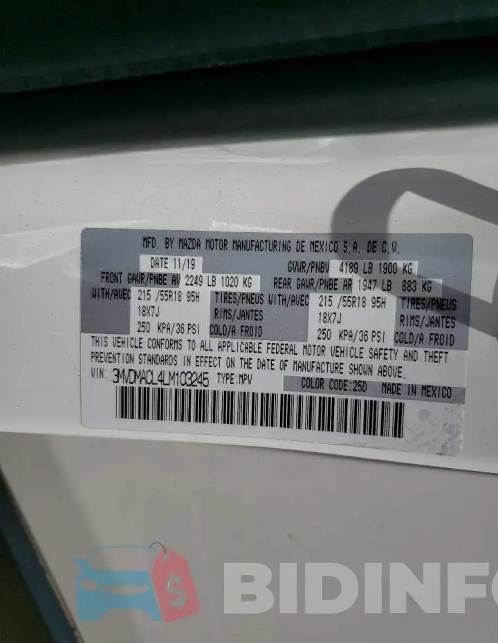 3MVDMACL4LM103245 Photo# 12