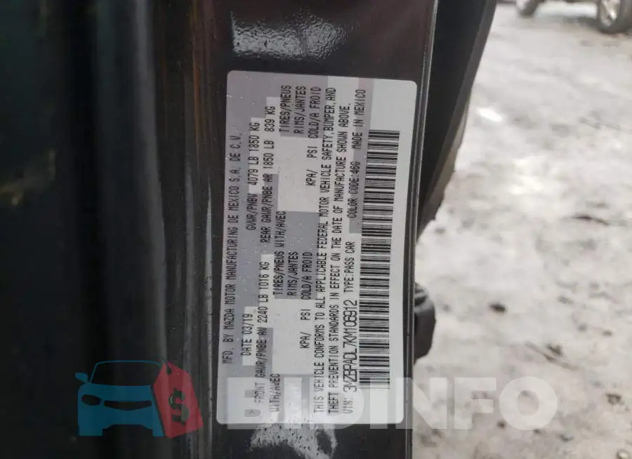 3MZBPADL7KM106912 Photo# 12