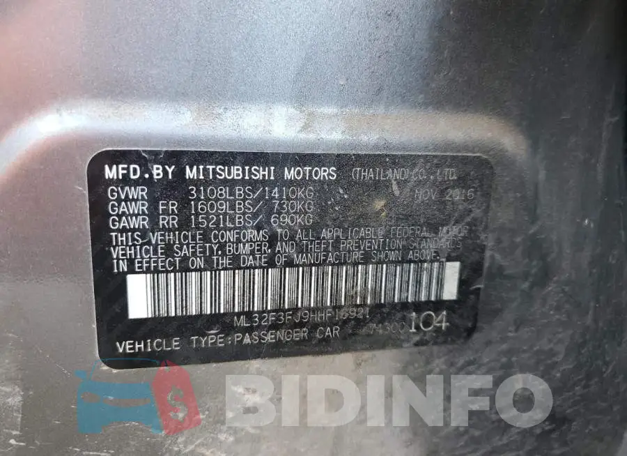 ML32F3FJ9HHF16921 Photo# 12