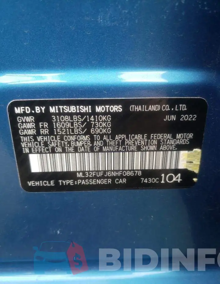 ML32FUFJ6NHF08678 Photo# 12