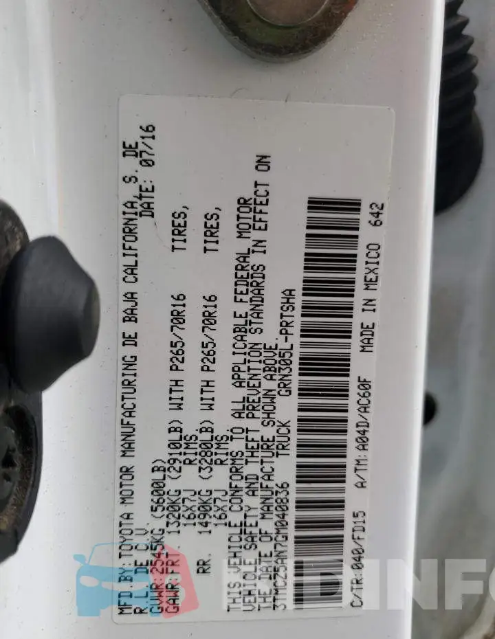3TMCZ5AN7GM040836 Photo# 12