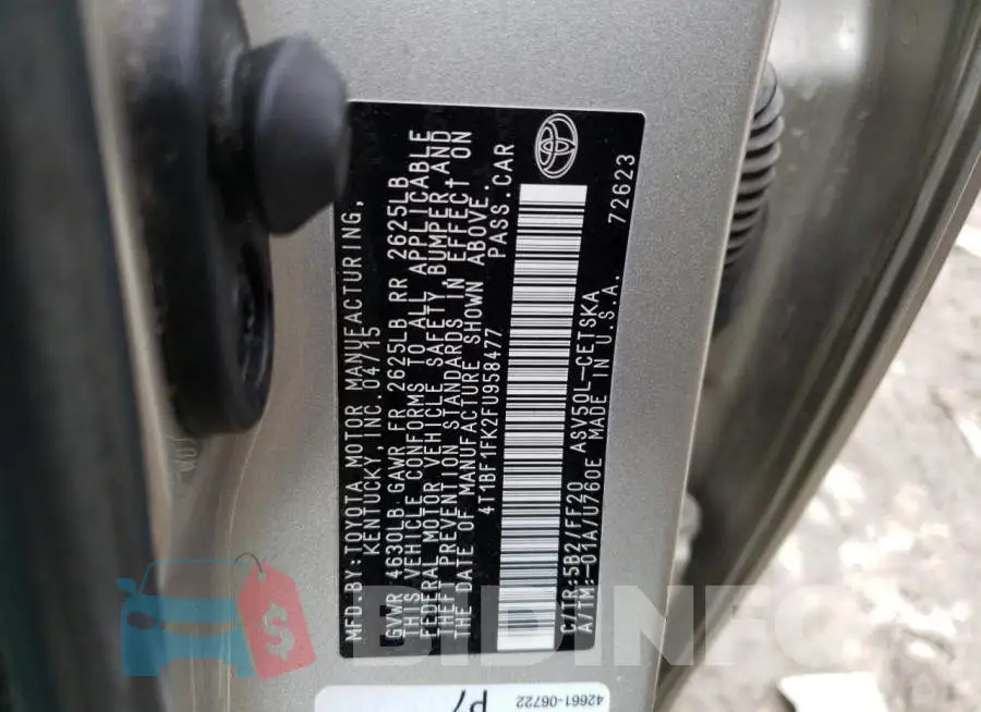 4T1BF1FK2FU958477 Photo# 13