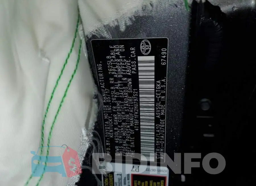 4T1BF1FK2HU797521 Photo# 12