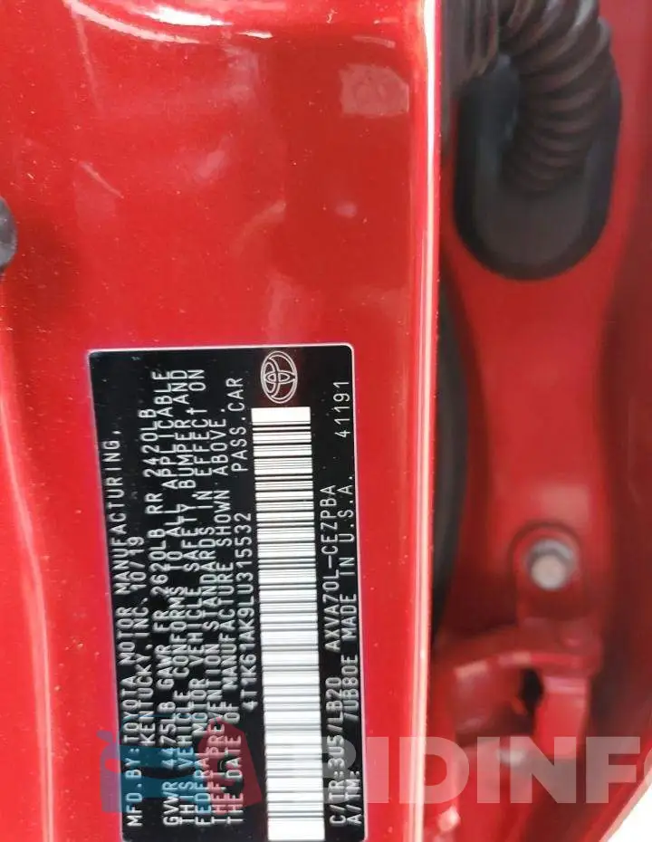 4T1K61AK9LU315532 Photo# 13
