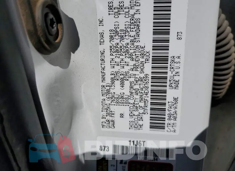 5TFRM5F14EX076599 Photo# 12