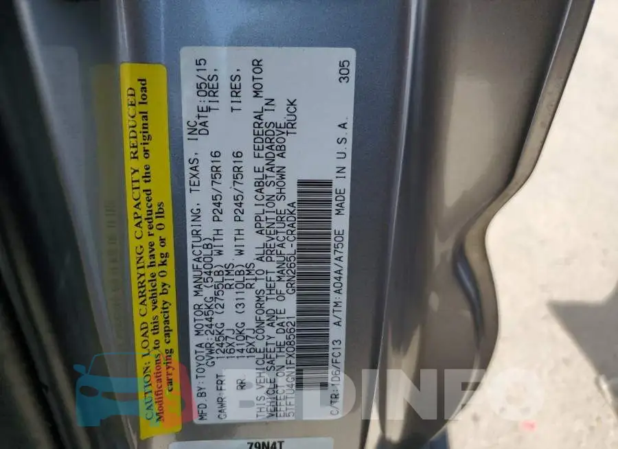 5TFTU4GN1FX085621 Photo# 12