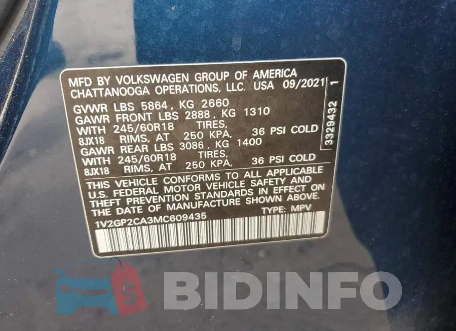 1V2GP2CA3MC609435 Photo# 14