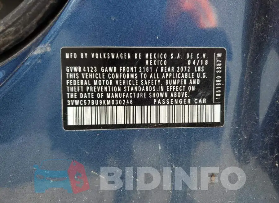 3VWC57BU9KM030246 Photo# 12