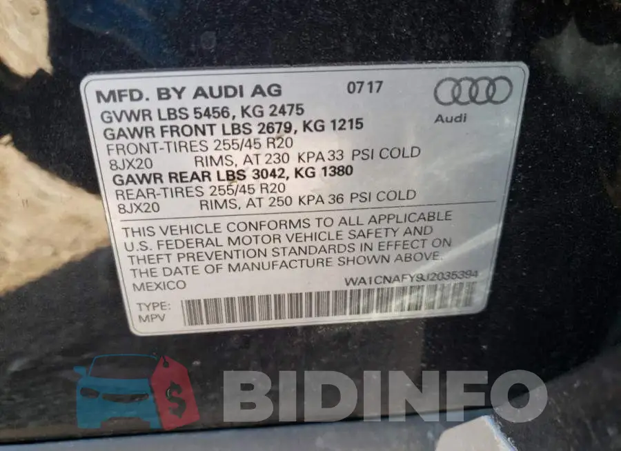 WA1CNAFY9J2035394 Photo# 10