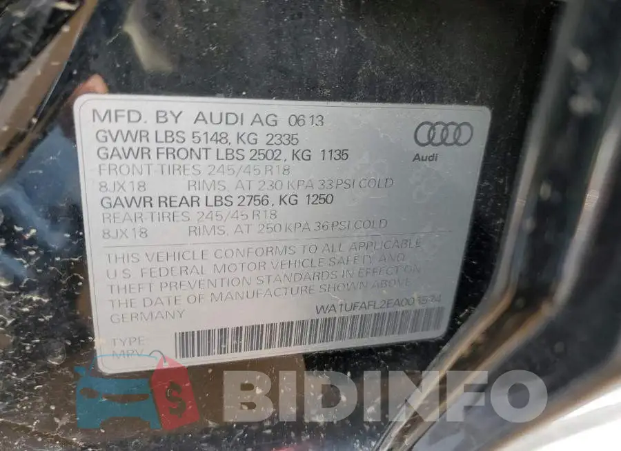 WA1UFAFL2EA005574 Photo# 12