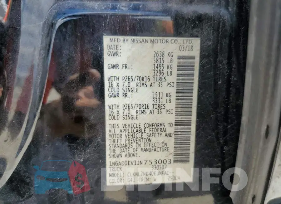 1N6AD0EV1JN753003 Photo# 12