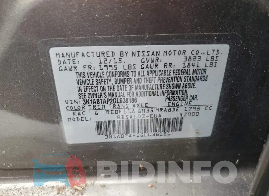 3N1AB7AP2GL638186 Photo# 12