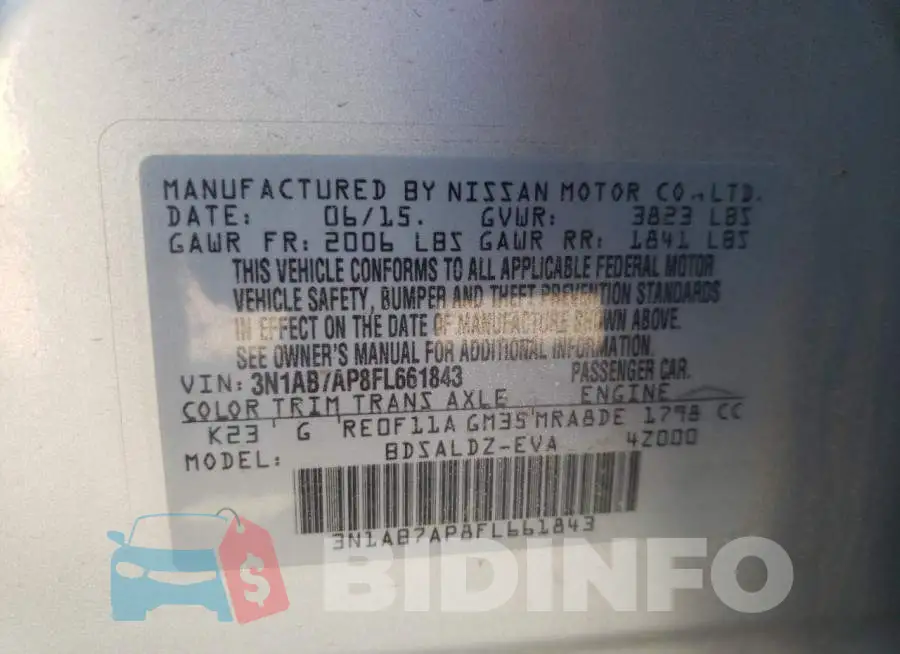 3N1AB7AP8FL661843 Photo# 12