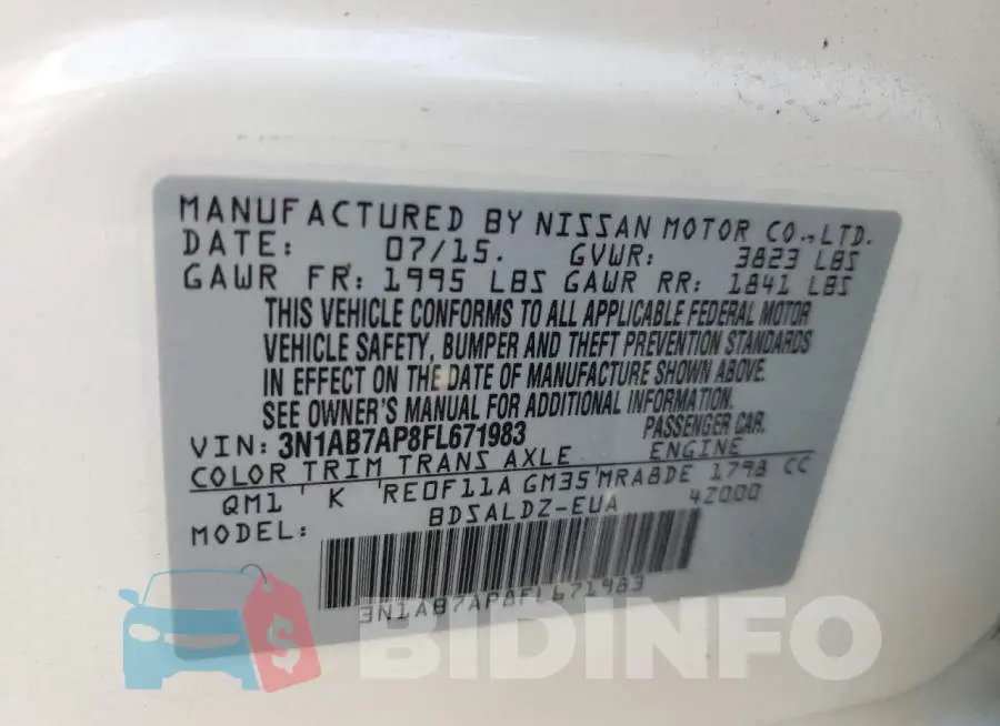 3N1AB7AP8FL671983 Photo# 12