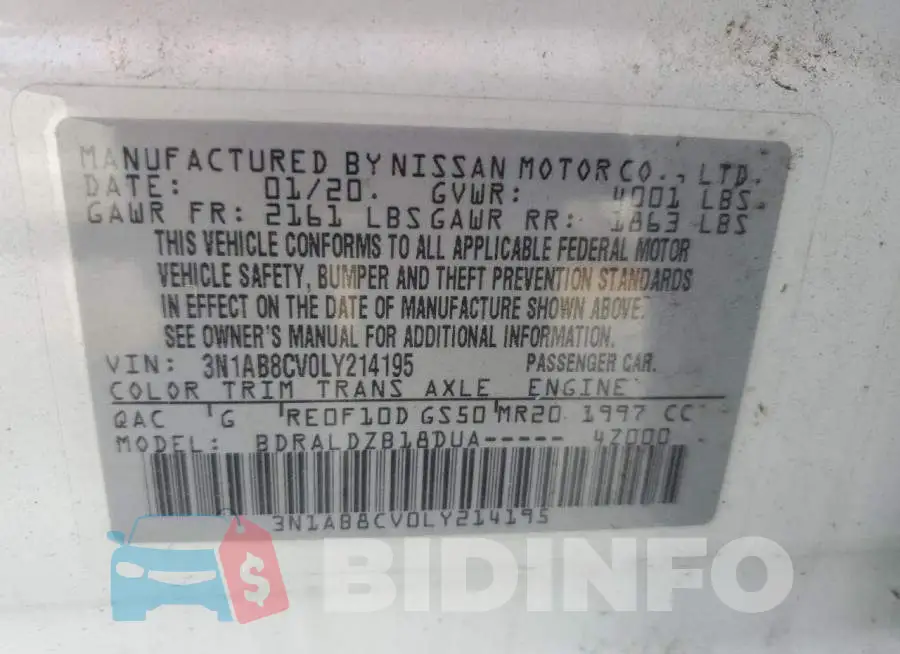 3N1AB8CV0LY214195 Photo# 12
