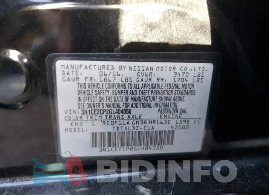 3N1CE2CP2GL404050 Photo# 13