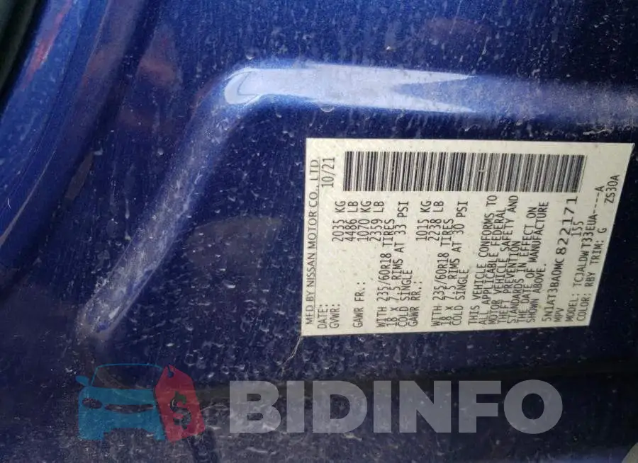 5N1AT3BA0MC822171 Photo# 13