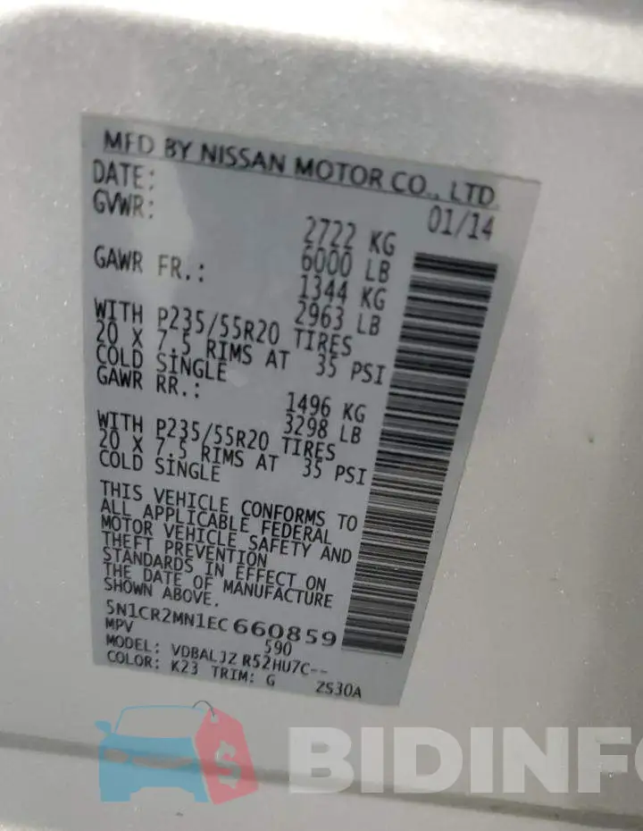 5N1CR2MN1EC660859 Photo# 13