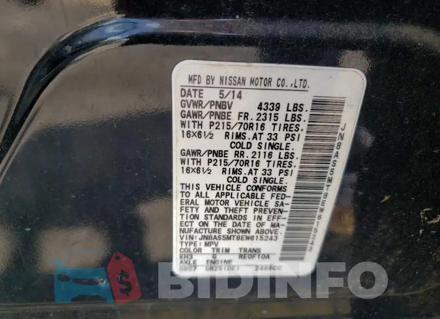 JN8AS5MT8EW615243 Photo# 13