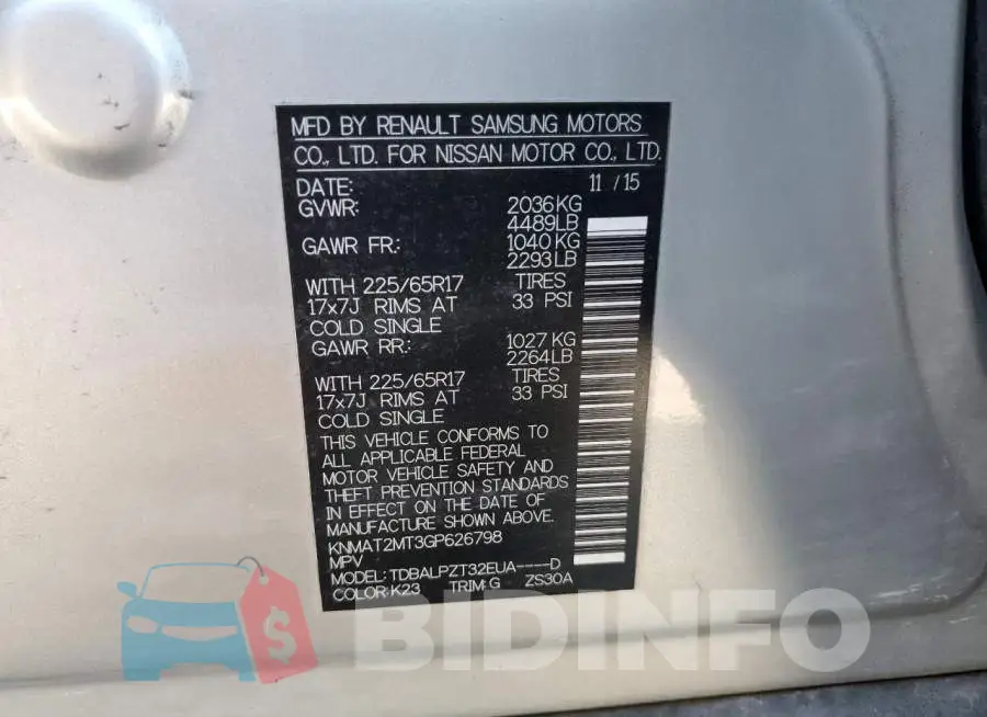 KNMAT2MT3GP626798 Photo# 13