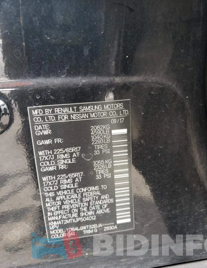 KNMAT2MTXJP504012 Photo# 12