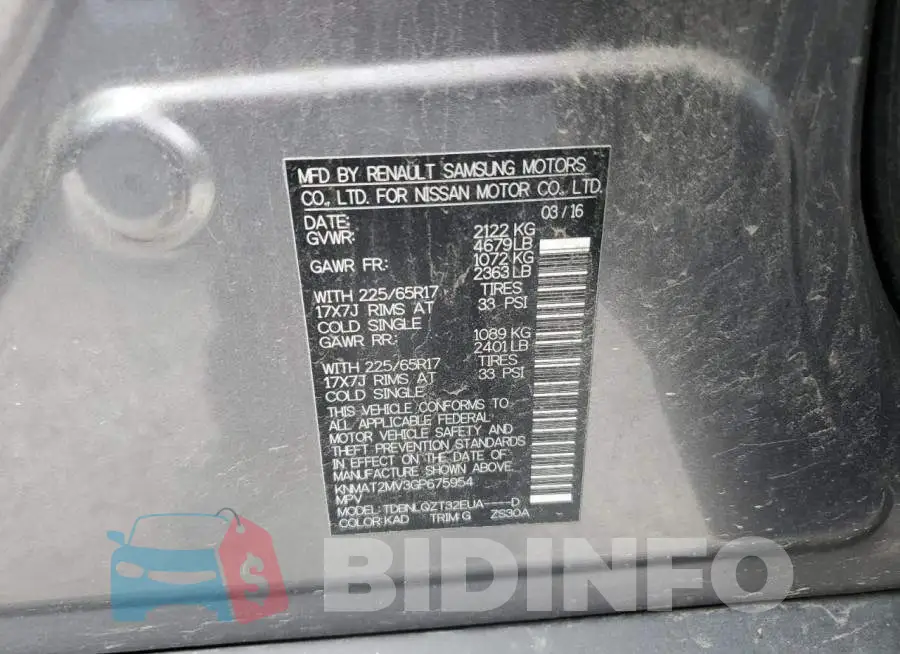KNMAT2MV3GP675954 Photo# 13