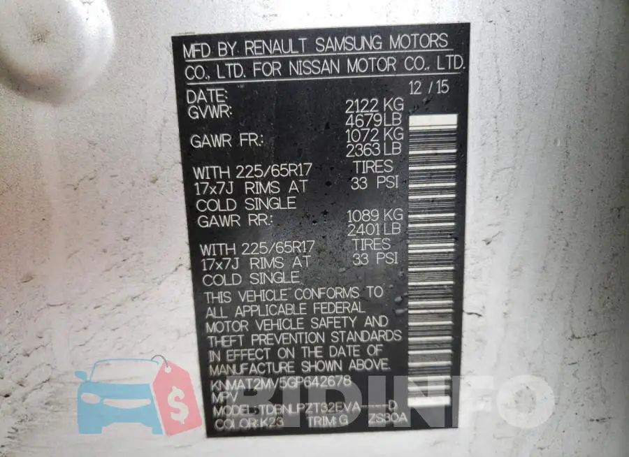 KNMAT2MV5GP642678 Photo# 12