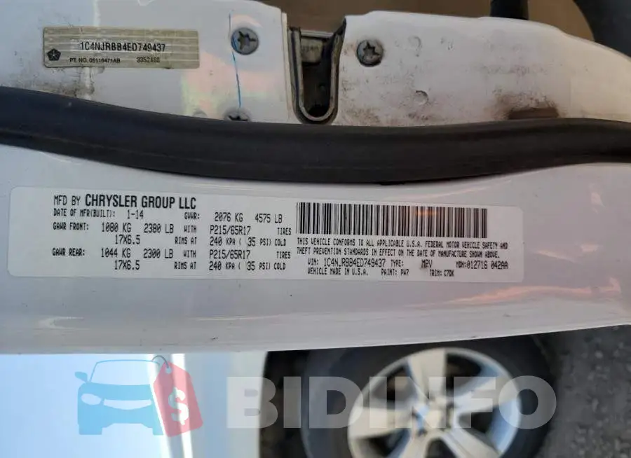 1C4NJRBB4ED749437 Photo# 12