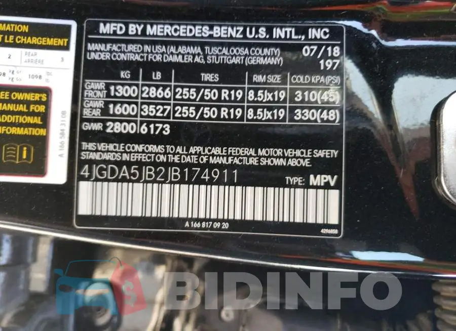 4JGDA5JB2JB174911 Photo# 12