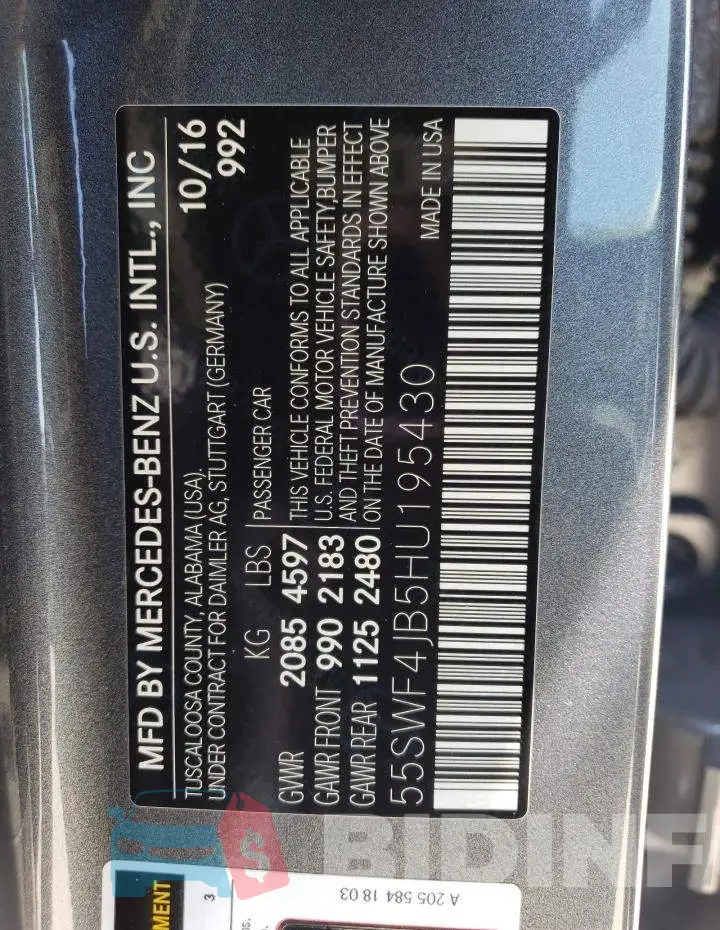 55SWF4JB5HU195430 Photo# 12