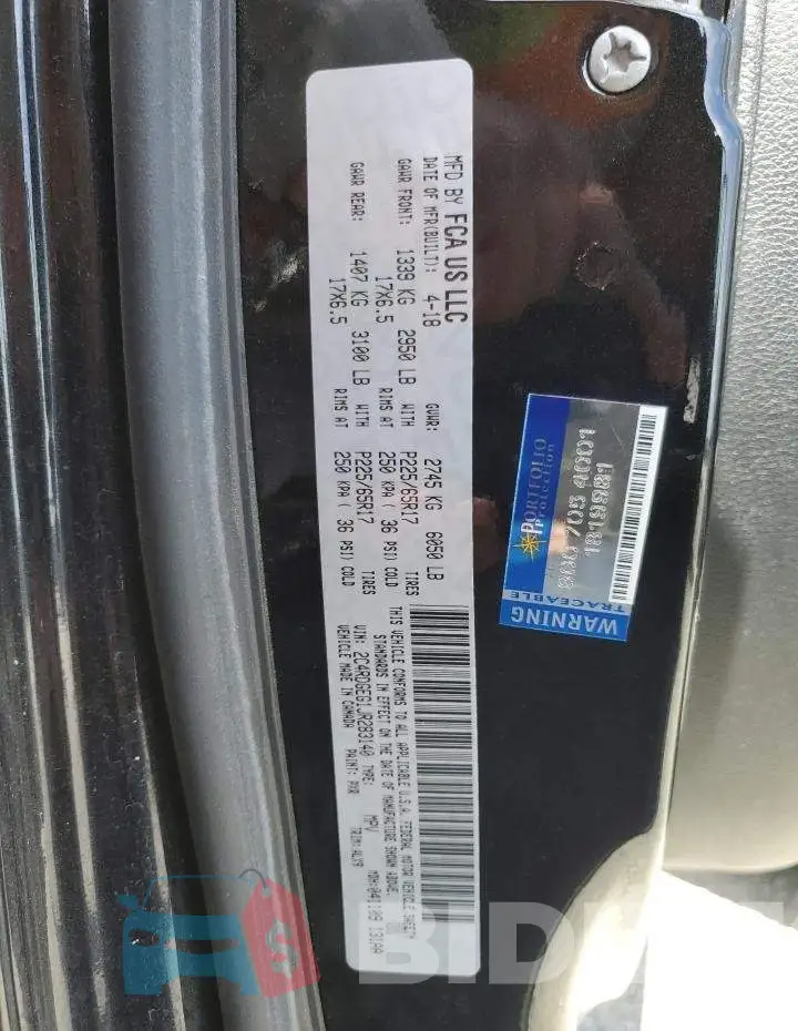 2C4RDGEG1JR283140 Photo# 13
