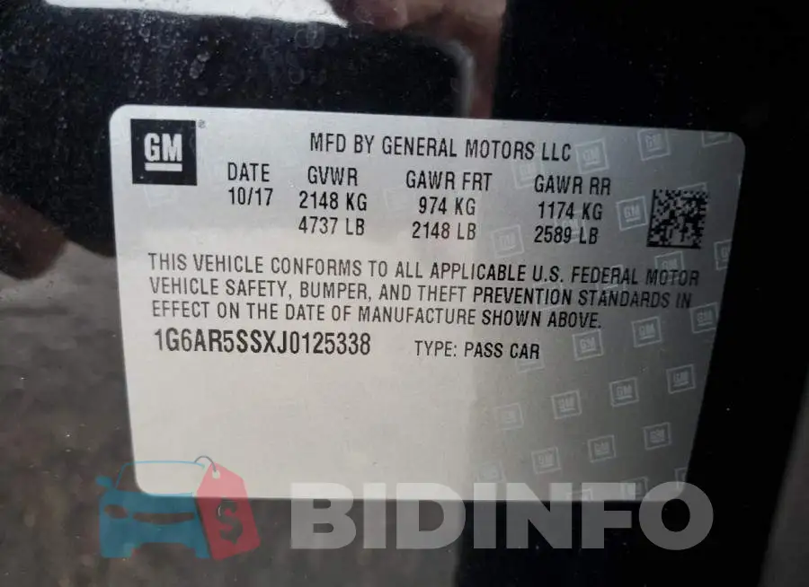 1G6AR5SSXJ0125338 Photo# 12