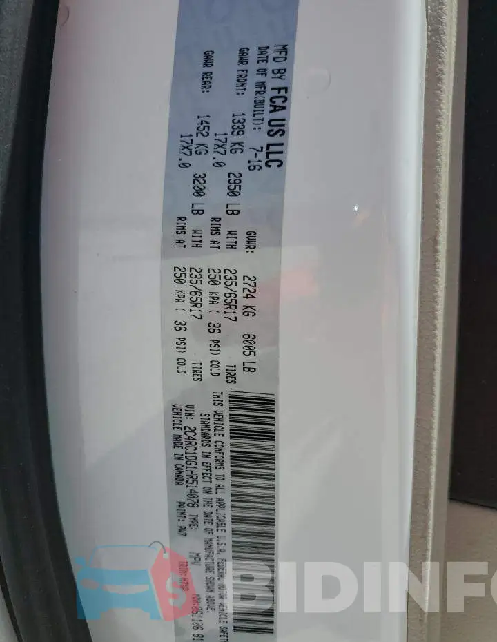 2C4RC1DG1HR514078 Photo# 13